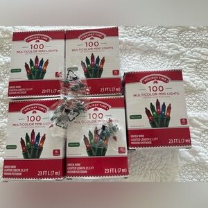 Holiday Time 100 Multicolored Lights Lot Of 5 Boxes